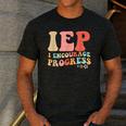IEP I Encourage Progress Special Education Teacher Graphics Men's Casual T-Shirt Dark Grey IEP I Encourage Progress Special Education Teacher Graphics Men's Casual T-Shirt Dark Grey