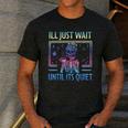 I'Ll Just Wait Until It's Quiet Skeleton Messy Bun Teacher Men's Casual T-Shirt Dark Grey I'Ll Just Wait Until It's Quiet Skeleton Messy Bun Teacher Men's Casual T-Shirt Dark Grey