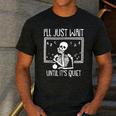 Ill Just Wait Until Its Quiet Teacher Lazy Halloween Costume Men's Casual T-Shirt Dark Grey Ill Just Wait Until Its Quiet Teacher Lazy Halloween Costume Men's Casual T-Shirt Dark Grey