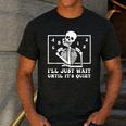 I'Ll Just Wait Until It's Quiet Teacher Men Women Men's Casual T-Shirt Dark Grey