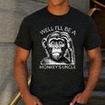 Well I'Ll Be a Monkey's Uncle Teacher And Student Men's Casual T-Shirt Dark Grey Well I'Ll Be a Monkey's Uncle Teacher And Student Men's Casual T-Shirt Dark Grey