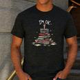 I'm Ok Read Book Reading Nerd Librarian Teacher School Men's Casual T-Shirt Dark Grey