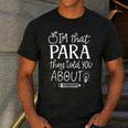 I'm That Paraprofessional They Told You About Retro Teacher Men's Casual T-Shirt Dark Grey