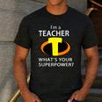 I'm a Teacher What's Your Superpower Teacher Men's Casual T-Shirt Dark Grey I'm a Teacher What's Your Superpower Teacher Men's Casual T-Shirt Dark Grey