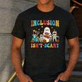 Inclusion Isn't Scary SLP Halloween Sped Teacher Therapy Men's Casual T-Shirt Dark Grey Inclusion Isn't Scary SLP Halloween Sped Teacher Therapy Men's Casual T-Shirt Dark Grey