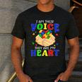 I Am Their Voice They Are My Heart Autism Awareness Teacher Men's Casual T-Shirt Dark Grey I Am Their Voice They Are My Heart Autism Awareness Teacher Men's Casual T-Shirt Dark Grey