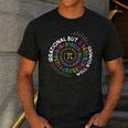 Irrational But Well Rounded Pi Day Math Teacher Student Geek Men's Casual T-Shirt Dark Grey