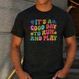 Its A Good Day To Run And Play PE Teacher Physical Education Men's Casual T-Shirt Dark Grey Its A Good Day To Run And Play PE Teacher Physical Education Men's Casual T-Shirt Dark Grey