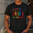 Its Okay To Feel All The Feels Mood Color Crayons Teacher Men's Casual T-Shirt Dark Grey Its Okay To Feel All The Feels Mood Color Crayons Teacher Men's Casual T-Shirt Dark Grey