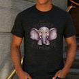 Just a Teacher Who Loves Elephants Elephant Lover Educator Men's Casual T-Shirt Dark Grey