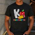 K Is For Kindergarten Teacher Pencil Apple Back To School Men's Casual T-Shirt Dark Grey