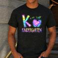 K Is For Kindergarten Teacher Tie Dye Back To School Kinder Men's Casual T-Shirt Dark Grey K Is For Kindergarten Teacher Tie Dye Back To School Kinder Men's Casual T-Shirt Dark Grey