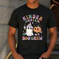 Kindergarten Boo Crew Halloween Floral Ghost Kinder Teacher Men's Casual T-Shirt Dark Grey