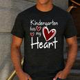 Kindergarten Has My Heart Buffalo Print Teacher Valentine Men's Casual T-Shirt Dark Grey Kindergarten Has My Heart Buffalo Print Teacher Valentine Men's Casual T-Shirt Dark Grey