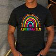 Kindergarten Rainbow Girls Boys Teacher First Day Of School Men's Casual T-Shirt Dark Grey
