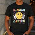 Kindergarten Teacher Team Hippie Smile Face Back To School Men's Casual T-Shirt Dark Grey