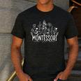 Learn Grow Bloom Wildflowers Appreciation Montessori Teacher Men's Casual T-Shirt Dark Grey Learn Grow Bloom Wildflowers Appreciation Montessori Teacher Men's Casual T-Shirt Dark Grey