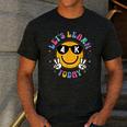 Lets Learn Today Shirt Smile Face 4K Teacher Back To School Men's Casual T-Shirt Dark Grey