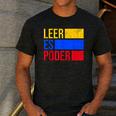 Leer Es Poder Colombian Spanish Teacher Maestra Colombia Men's Casual T-Shirt Dark Grey Leer Es Poder Colombian Spanish Teacher Maestra Colombia Men's Casual T-Shirt Dark Grey