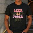 Leer Es Poder Groovy Spanish Teacher Bilingual Maestra Men Women Men's Casual T-Shirt Dark Grey Leer Es Poder Groovy Spanish Teacher Bilingual Maestra Men Women Men's Casual T-Shirt Dark Grey