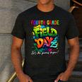 Let The Games Begin Fourth Grade Field Day 2025 Teacher Kid Men's Casual T-Shirt Dark Grey Let The Games Begin Fourth Grade Field Day 2025 Teacher Kid Men's Casual T-Shirt Dark Grey