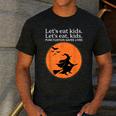 Let's Eat Kids Punctuation Saves Live Witch Grammar Teacher Men's Casual T-Shirt Dark Grey