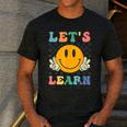 Let's Learn Today Smile Face Back To School For Teacher Kids Men's Casual T-Shirt Dark Grey Let's Learn Today Smile Face Back To School For Teacher Kids Men's Casual T-Shirt Dark Grey