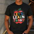Let's Learn Today Teacher Motivational Back To School Men's Casual T-Shirt Dark Grey