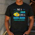 Librarian Teacher Dive Into A Good Book Reading Premium Tri-Blend Men's Casual T-Shirt Dark Grey Librarian Teacher Dive Into A Good Book Reading Premium Tri-Blend Men's Casual T-Shirt Dark Grey