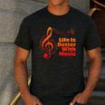 Life Is Better With Music Theory Musician Teacher Notes Clef Men's Casual T-Shirt Dark Grey Life Is Better With Music Theory Musician Teacher Notes Clef Men's Casual T-Shirt Dark Grey
