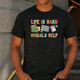 Life Is Hard Visuals Help Special Education SPED Teacher Men's Casual T-Shirt Dark Grey Life Is Hard Visuals Help Special Education SPED Teacher Men's Casual T-Shirt Dark Grey