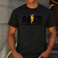 Lightning Pencil Rock'n Roll ABCD Teacher Back To School Kid Men's Casual T-Shirt Dark Grey