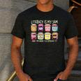 Literacy Is My Jam And I'm Here To Spread Literacy Teacher Men's Casual T-Shirt Dark Grey Literacy Is My Jam And I'm Here To Spread Literacy Teacher Men's Casual T-Shirt Dark Grey