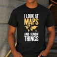 I Look At Maps And i Know Things Teacher Geographer Men's Casual T-Shirt Dark Grey I Look At Maps And i Know Things Teacher Geographer Men's Casual T-Shirt Dark Grey