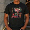 I Love Art Artist Painter Colorful Painting Art Teacher Men's Casual T-Shirt Dark Grey I Love Art Artist Painter Colorful Painting Art Teacher Men's Casual T-Shirt Dark Grey