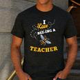 I Love Bee-Ing A Teacher Honey Bee Job Profession Men's Casual T-Shirt Dark Grey