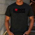 I Love Hot Teachers Men Women Men's Casual T-Shirt Dark Grey I Love Hot Teachers Men Women Men's Casual T-Shirt Dark Grey