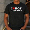 I Love Hot Teachers Men's Casual T-Shirt Dark Grey