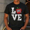 LOVE Kindergarten Teacher Student School Apple Men's Casual T-Shirt Dark Grey