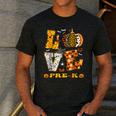 LOVE Pre-K Pumpkin Teacher Student Halloween Costume Men's Casual T-Shirt Dark Grey