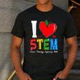 I Love STEM Student Teacher 1st Day Of School Back To School Men's Casual T-Shirt Dark Grey I Love STEM Student Teacher 1st Day Of School Back To School Men's Casual T-Shirt Dark Grey