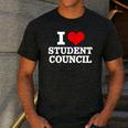 I Love Student Council Student Teacher Men's Casual T-Shirt Dark Grey