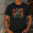 Maestra Flowers Spanish Teacher Cinco De Mayo Men's Casual T-Shirt Dark Grey