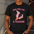 Man I Feel Like A Teacher Retro Western Country Cowgirl Men's Casual T-Shirt Dark Grey Man I Feel Like A Teacher Retro Western Country Cowgirl Men's Casual T-Shirt Dark Grey