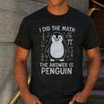 I Did The Math The Answer Is Penguin Math Teacher Men's Casual T-Shirt Dark Grey I Did The Math The Answer Is Penguin Math Teacher Men's Casual T-Shirt Dark Grey