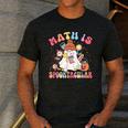 Math Is Spooktacular Math Teacher Spooky Halloween Men's Casual T-Shirt Dark Grey
