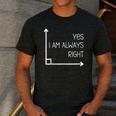 Math Teacher Geometry Angle Pun I'm Yes Always Right Men's Casual T-Shirt Dark Grey
