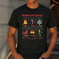 Merry Syllables Teacher Christmas Educational Kids Men's Casual T-Shirt Dark Grey Merry Syllables Teacher Christmas Educational Kids Men's Casual T-Shirt Dark Grey