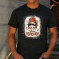 Messy Bun Spooky Teacher Bleached Halloween Teachers Men's Casual T-Shirt Dark Grey Messy Bun Spooky Teacher Bleached Halloween Teachers Men's Casual T-Shirt Dark Grey