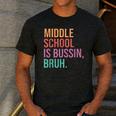 Middle School Teacher Middle School Is Bussin Bruh Men's Casual T-Shirt Dark Grey